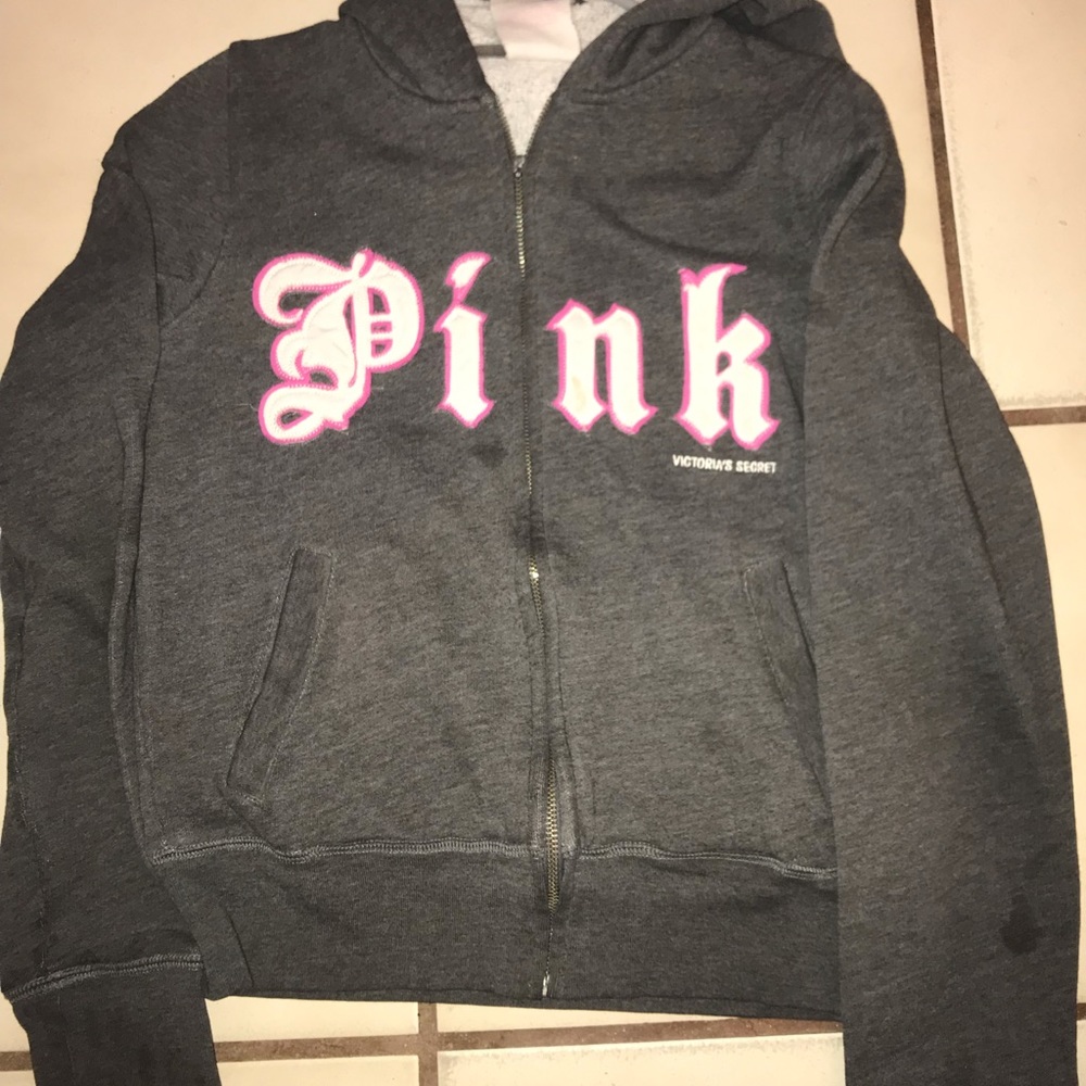Medium pink zip up hoodie